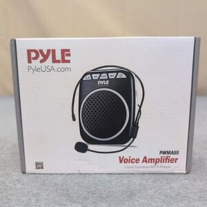 PYLE PWMA55 Voice Amplifier Loud Speaker MP3 Player Black Portable‎ Microphone